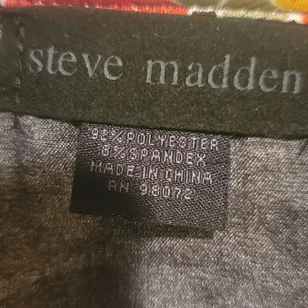 Steve Madden Black and Multicolor Kimono one Size